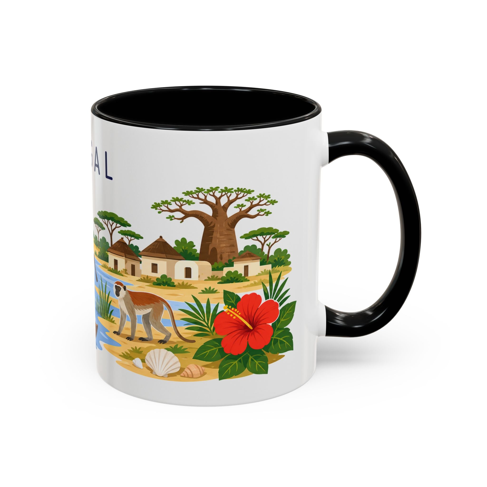 Senegal Soccer Coffee Mug | World Cup Fan Gift | Accent Color Ceramic 11oz 15oz Match Day Cup
