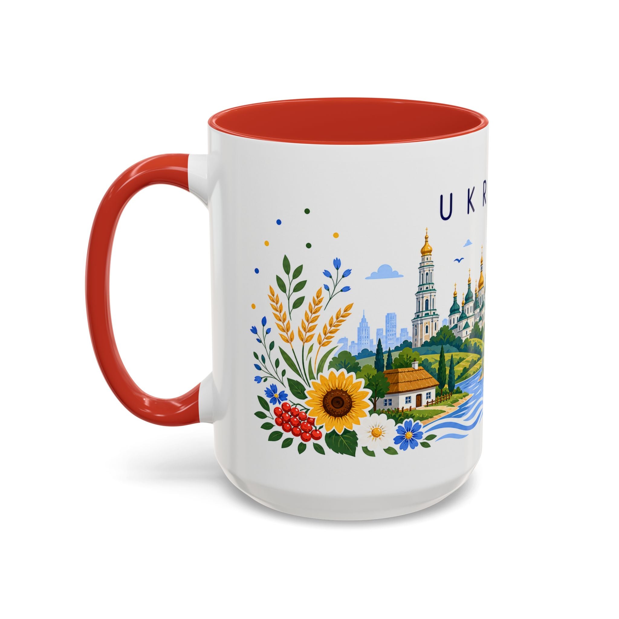 Ukraine Coffee Mug | Travel Souvenir Accent Mug | Place Gift Ceramic Cup 11oz 15oz