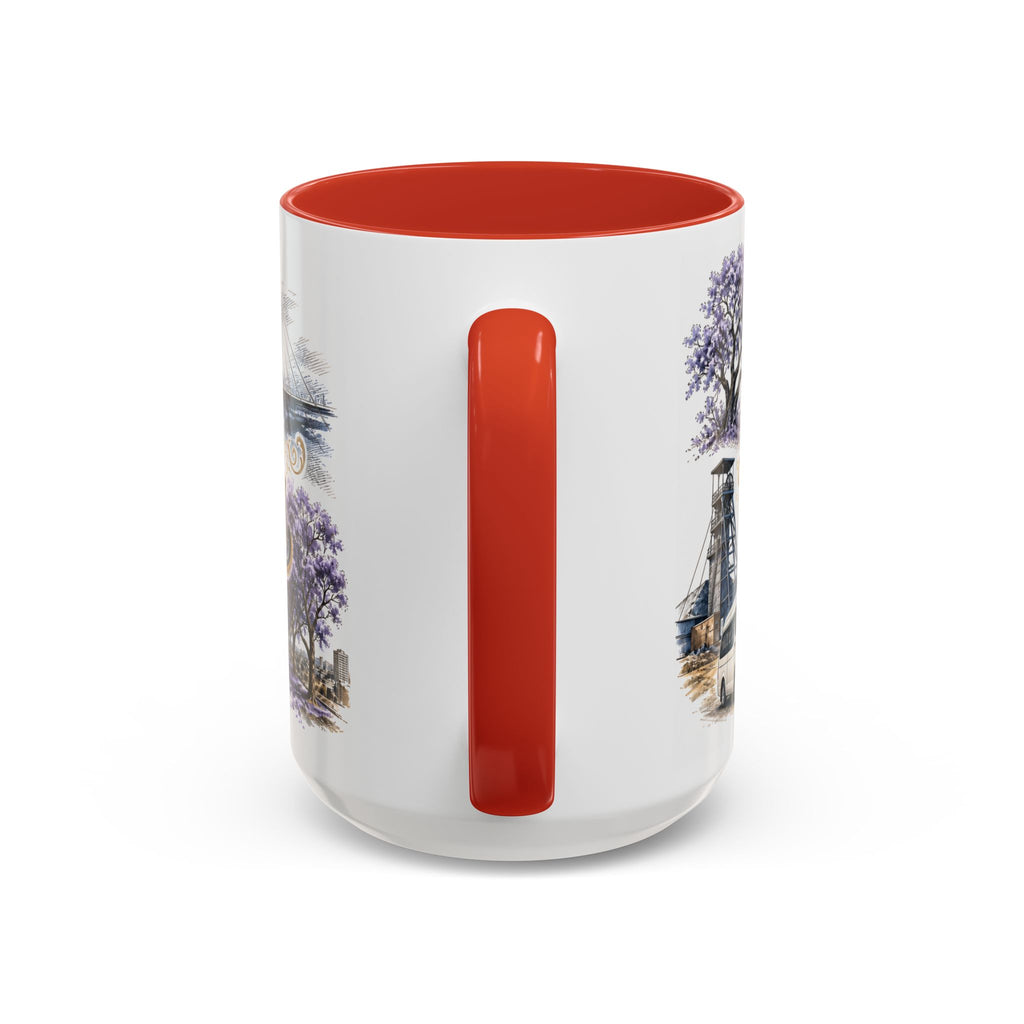 Johannesburg Coffee Mug | South Africa Travel Souvenir | Vintage Illustrated City Gift | 11 oz 15 oz Accent Mug