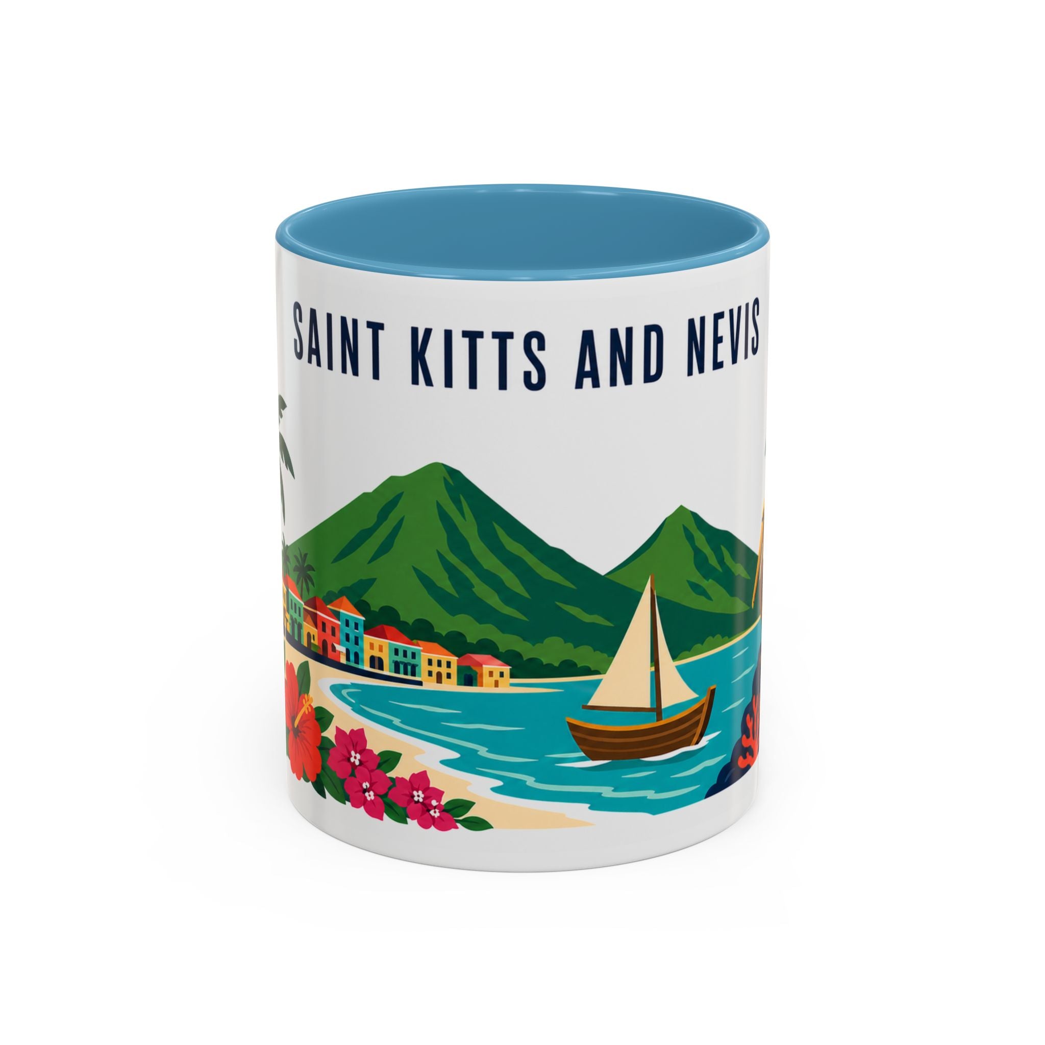 Saint Kitts and Nevis Coffee Mug | Travel Souvenir Accent Mug | Country Gift Ceramic Cup 11oz 15oz