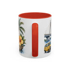 Lagos Coffee Mug | Nigeria Travel Souvenir | Vintage Illustrated City Gift | 11 oz 15 oz Accent Mug