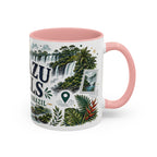Iguazu Falls Coffee Mug | Travel Destination Souvenir Gift | Accent Color Ceramic 11oz 15oz