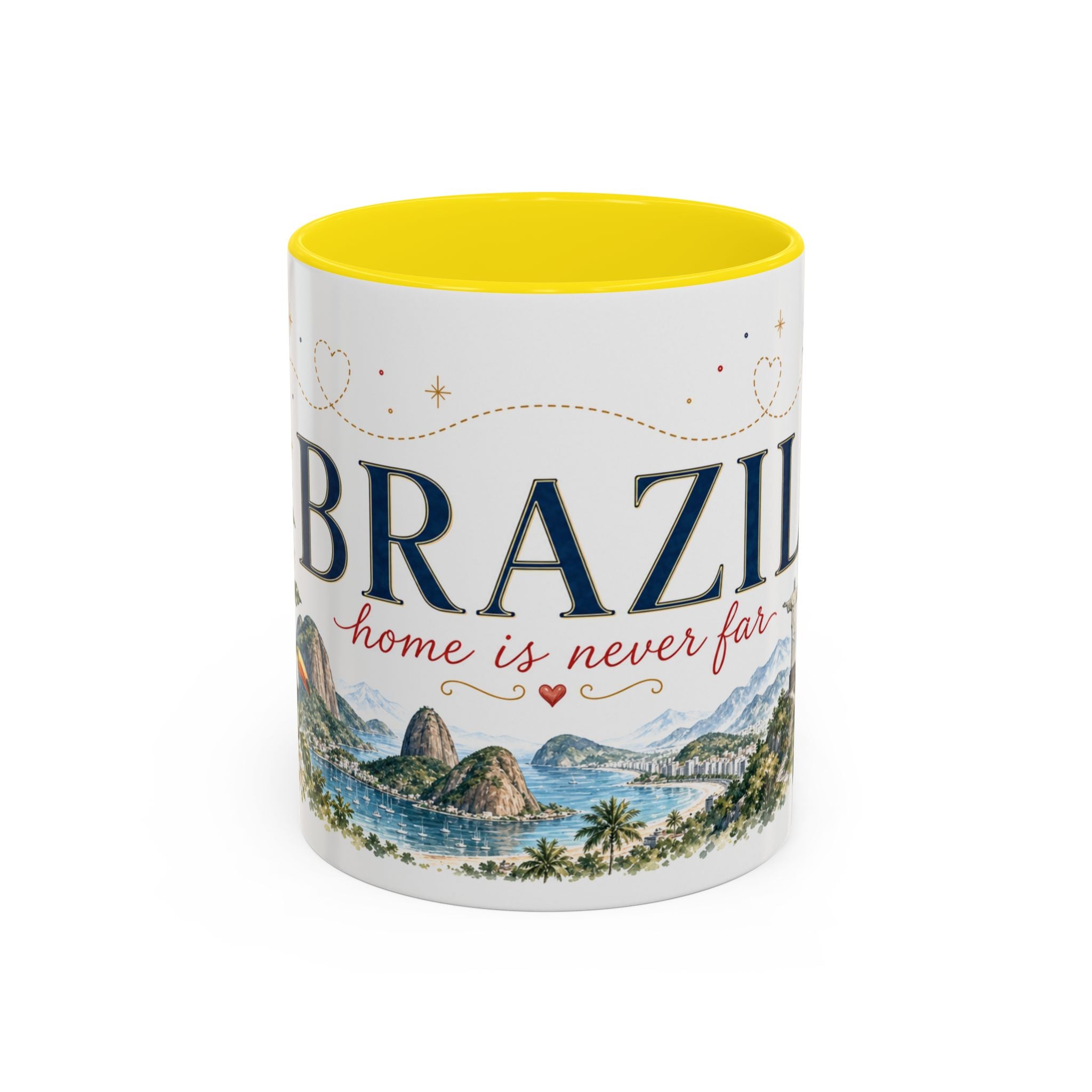 Brazil Home Country Mug | Moving Away Gift | Long Distance Friendship | 11 oz 15 oz Accent Mug