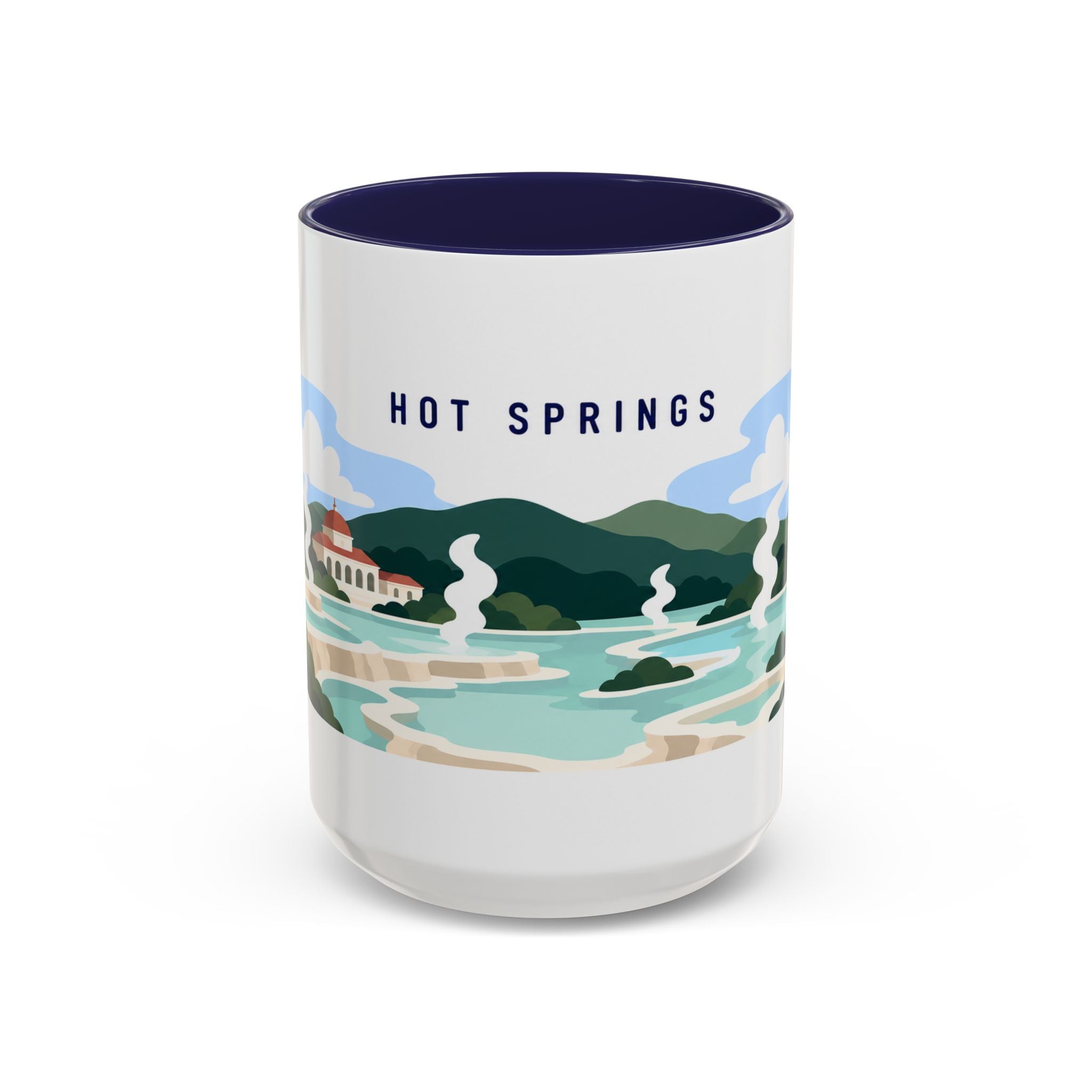 Hot Springs National Park Coffee Mug | Solid Color Block Park Souvenir | 11oz 15oz Accent Mug