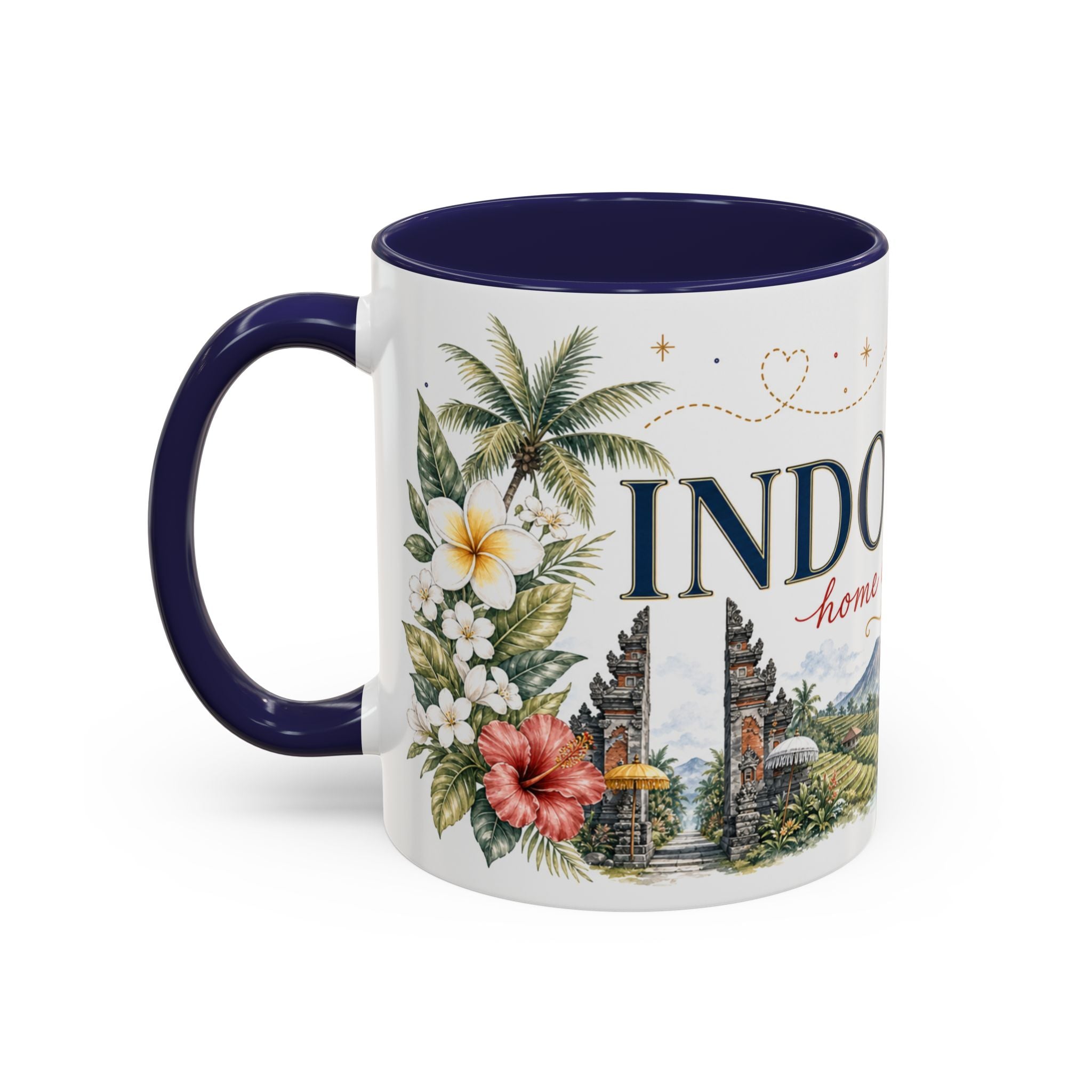 Indonesia Home Country Mug | Moving Away Gift | Long Distance Friendship | 11 oz 15 oz Accent Mug