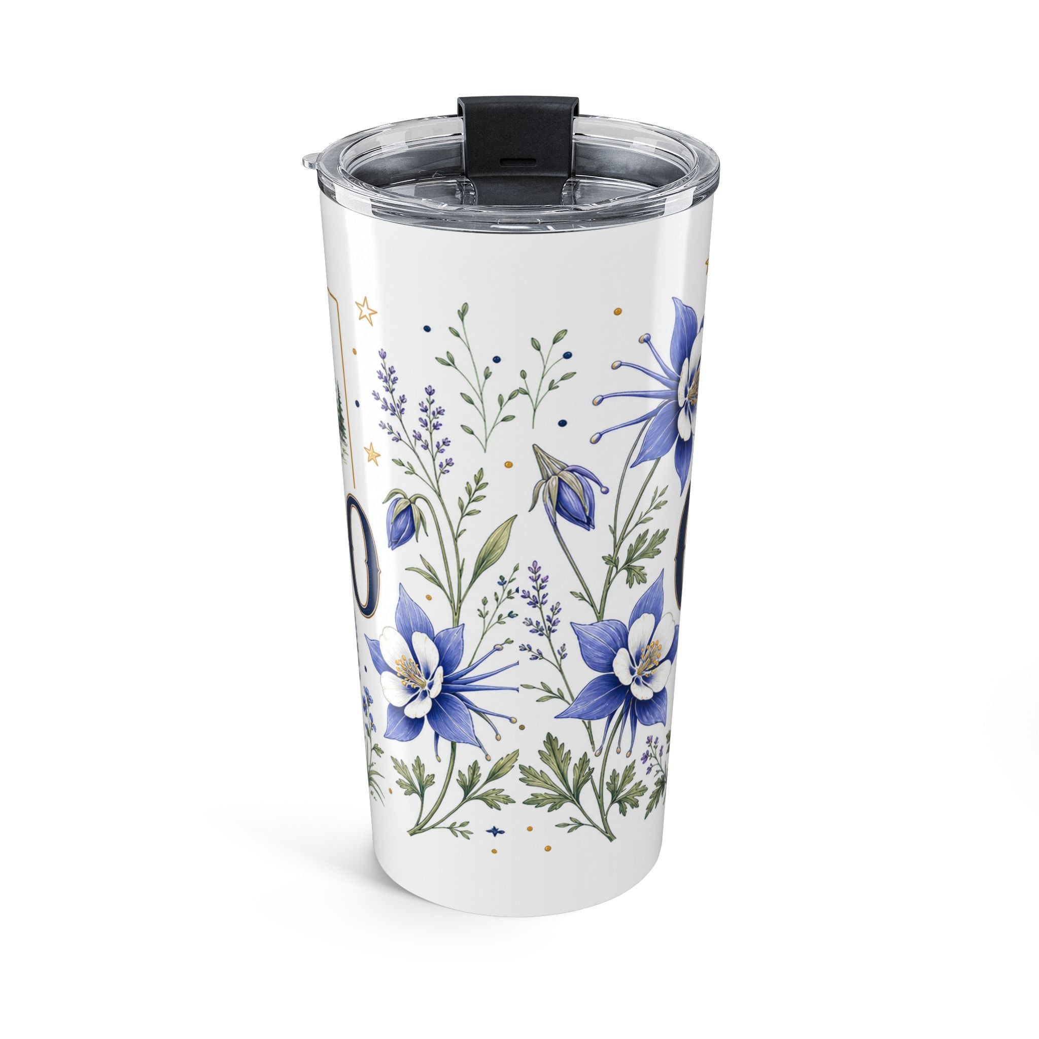 Colorado State Flower 20oz Tumbler | Colorado Botanical Gift | Insulated Stainless Steel Travel Cup