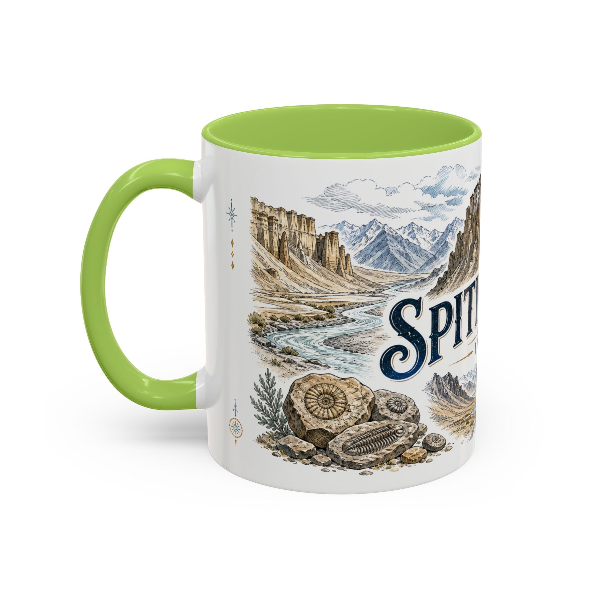 Spiti Valley Mug, India Travel Souvenir, Bucket List Gift, Accent Ceramic Coffee Mug 11oz 15oz