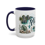 Palawan Coffee Mug | Travel Destination Souvenir Gift | Accent Color Ceramic 11oz 15oz