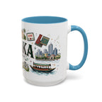 Dhaka Coffee Mug | Bangladesh Souvenir Travel Gift | Accent Color Ceramic 11oz 15oz