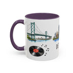 Detroit Illustrated Travel Mug | City Souvenir Accent Coffee Mug | 11oz 15oz Ceramic Cup