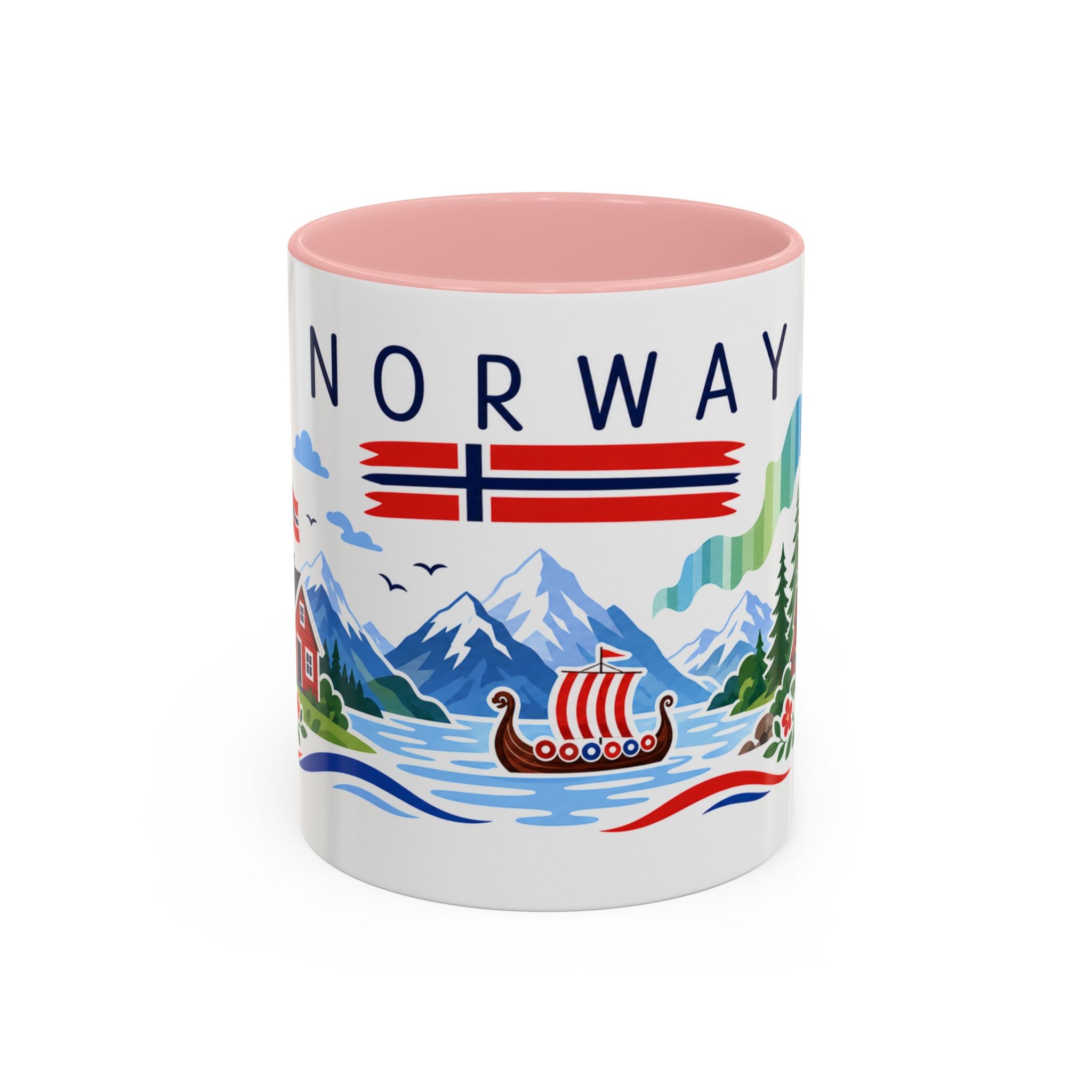 Norway Coffee Mug | Travel Souvenir Accent Mug | Country Gift Ceramic Cup 11oz 15oz