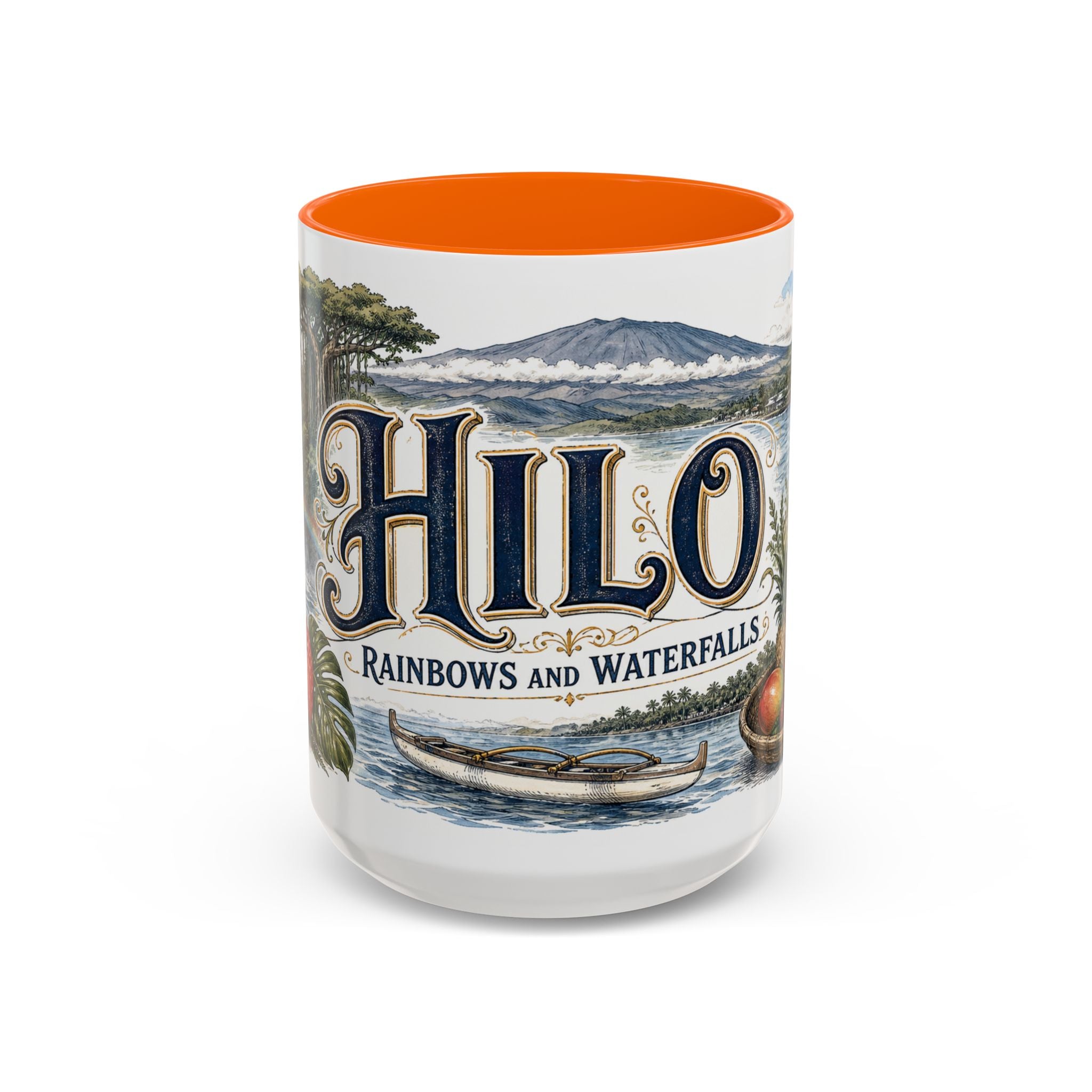 Hilo Coffee Mug | United States Travel Souvenir | Vintage Illustrated City Gift | 11 oz 15 oz Accent Mug