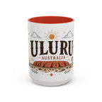 Uluru Coffee Mug | Travel Destination Souvenir Gift | Accent Color Ceramic 11oz 15oz