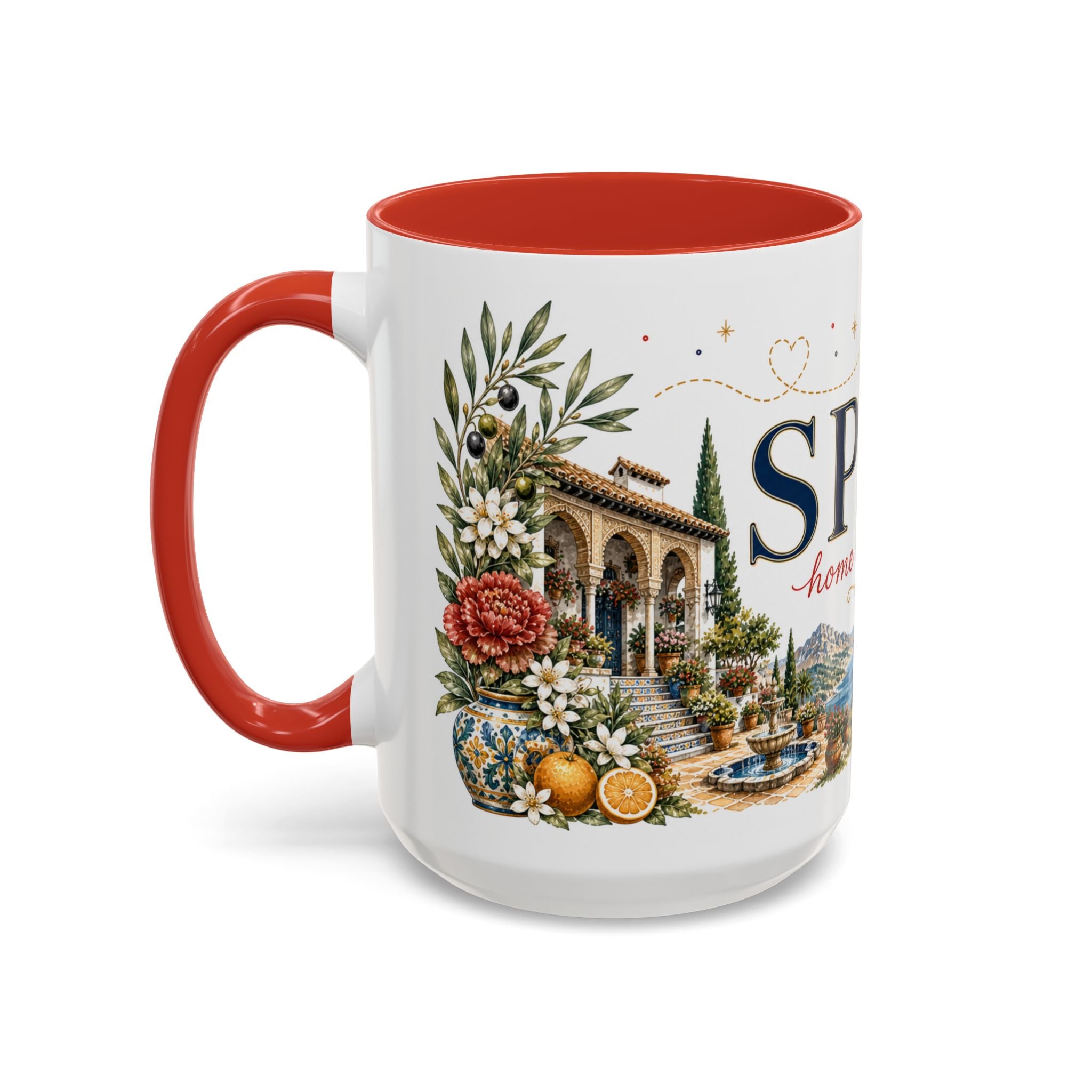 Spain Home Country Mug | Moving Away Gift | Long Distance Friendship | 11 oz 15 oz Accent Mug