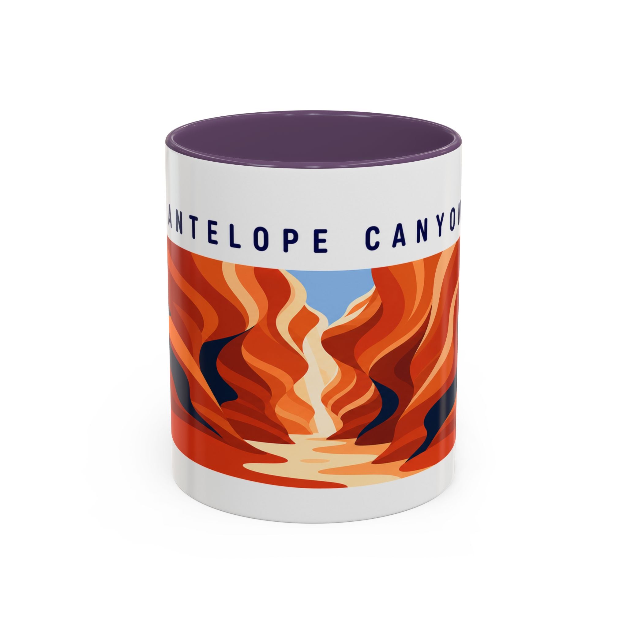 Antelope Canyon Coffee Mug | Travel Destination Souvenir Gift | Accent Color Ceramic 11oz 15oz