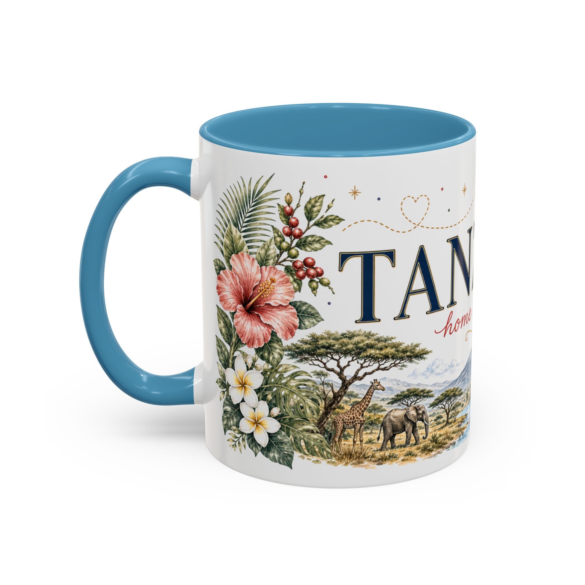 Tanzania Home Country Mug | Moving Away Gift | Long Distance Friendship | 11 oz 15 oz Accent Mug