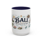 Bali Coffee Mug | Indonesia Souvenir Travel Gift | Accent Color Ceramic 11oz 15oz