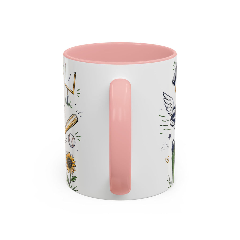Coach Best Dad On The Field Coffee Mug | Father's Day Gift for Dad | Accent Color Ceramic 11oz 15oz
