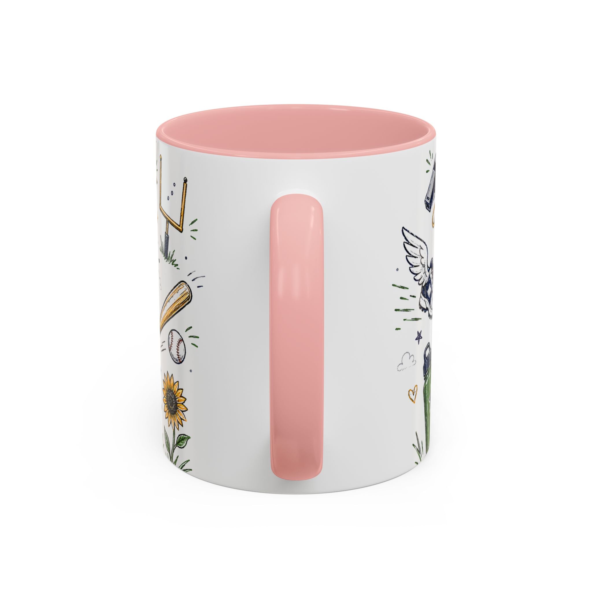 Coach Best Dad On The Field Coffee Mug | Father's Day Gift for Dad | Accent Color Ceramic 11oz 15oz