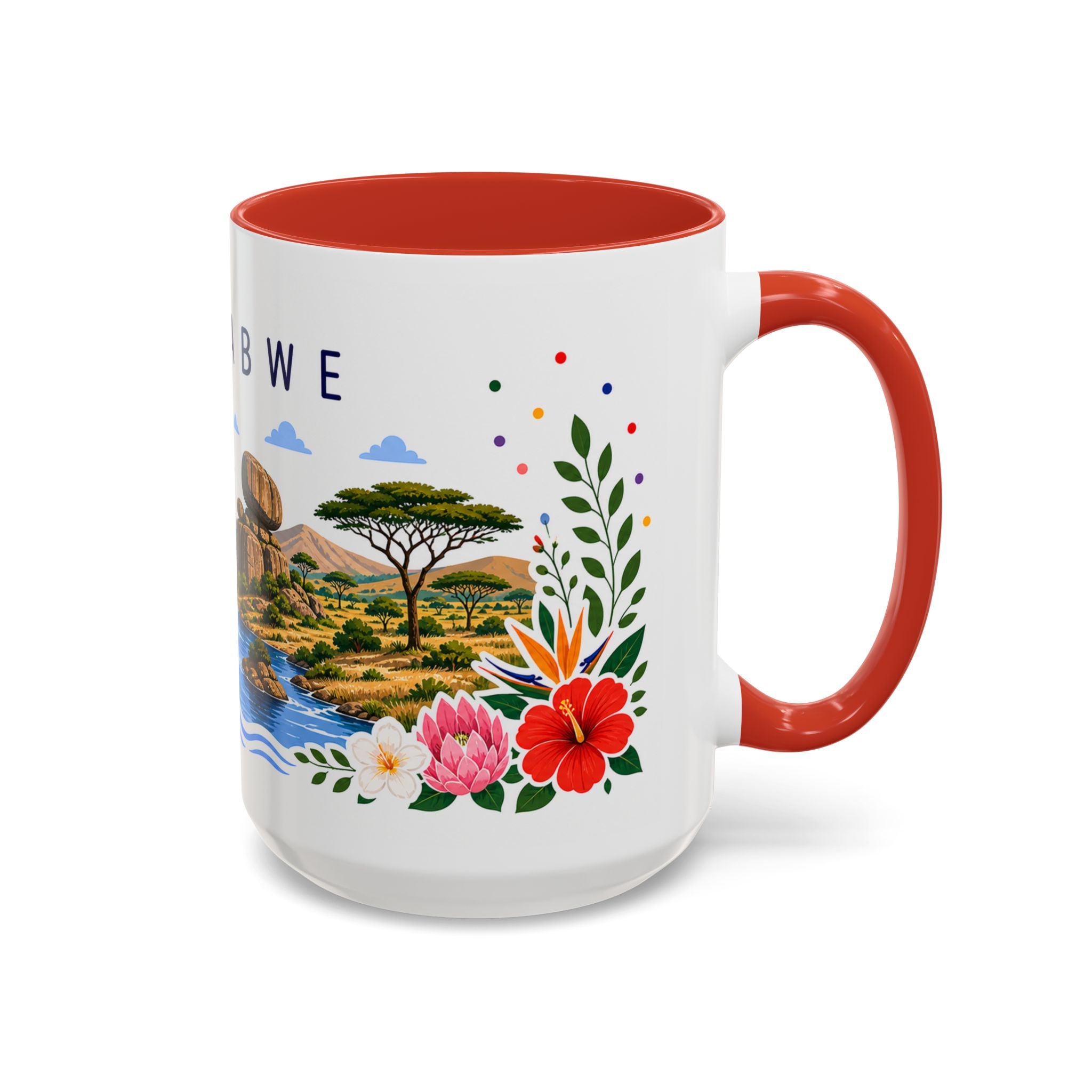 Zimbabwe Coffee Mug | Travel Souvenir Accent Mug | Place Gift Ceramic Cup 11oz 15oz