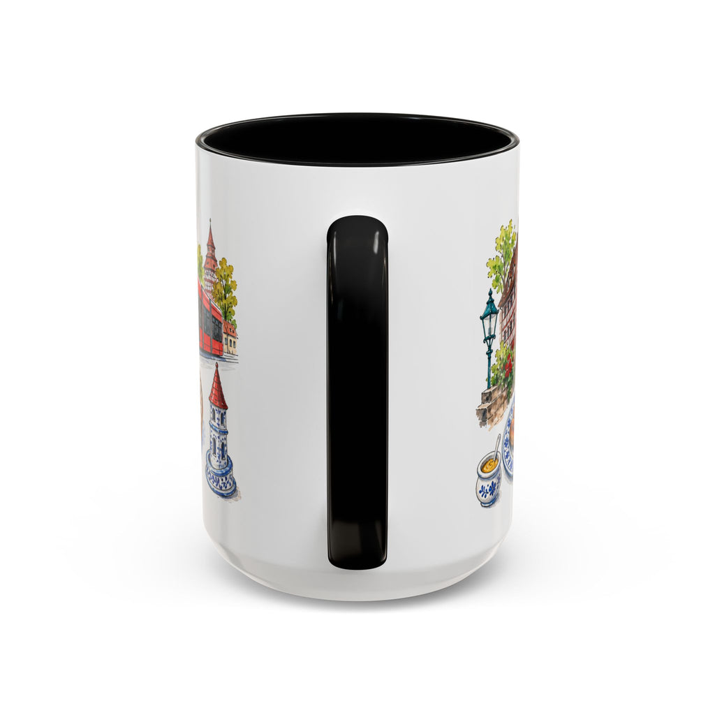 Nuremberg Illustrated Travel Mug | City Souvenir Accent Coffee Mug | 11oz 15oz Ceramic Cup