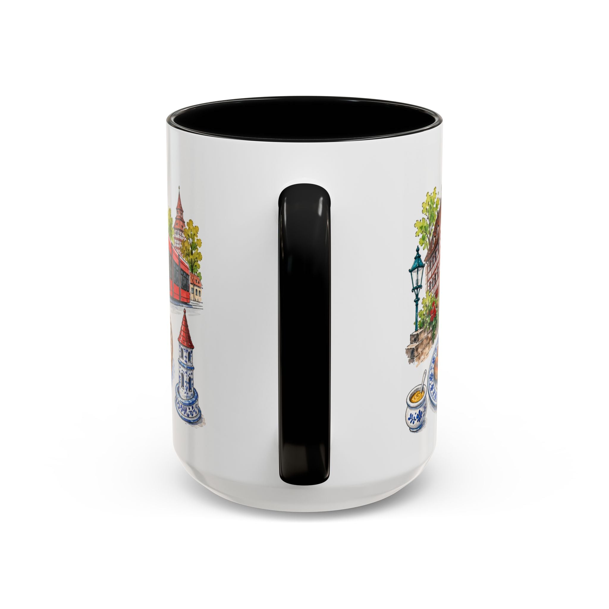 Nuremberg Illustrated Travel Mug | City Souvenir Accent Coffee Mug | 11oz 15oz Ceramic Cup