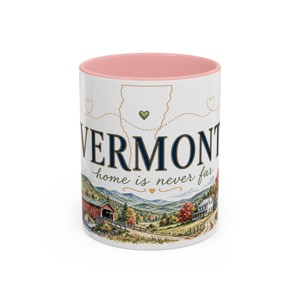 Vermont Home State Mug | Moving Away Gift | Long Distance Friendship Coffee Cup | 11oz 15oz Accent Mug