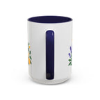 Gemini Zodiac Coffee Mug | Twins and Floral Design | Astrology Birthday Gift | 11 oz 15 oz Ceramic Accent Mug