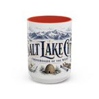 Salt Lake City Coffee Mug | United States Travel Souvenir | Vintage Illustrated City Gift | 11 oz 15 oz Accent Mug