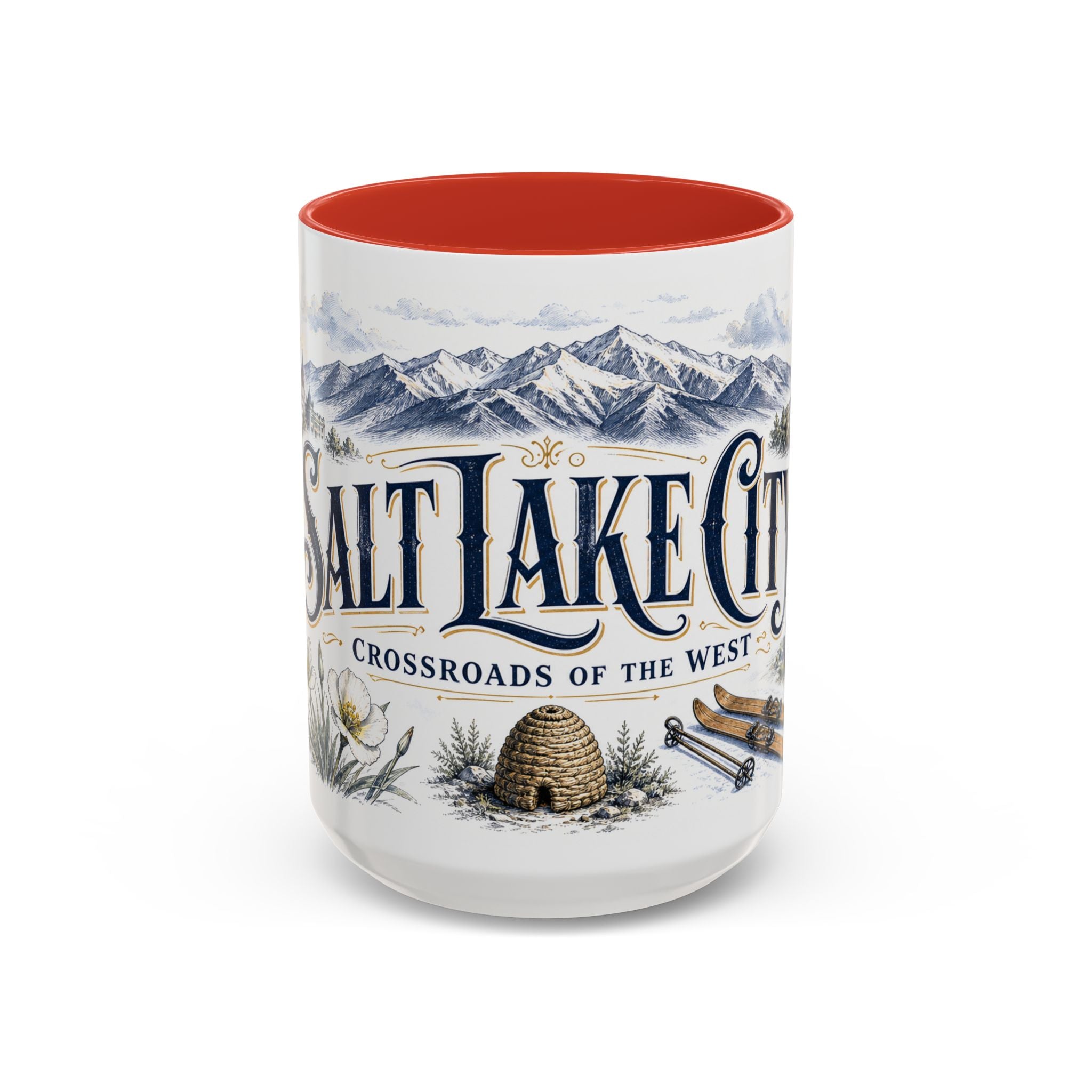 Salt Lake City Coffee Mug | United States Travel Souvenir | Vintage Illustrated City Gift | 11 oz 15 oz Accent Mug