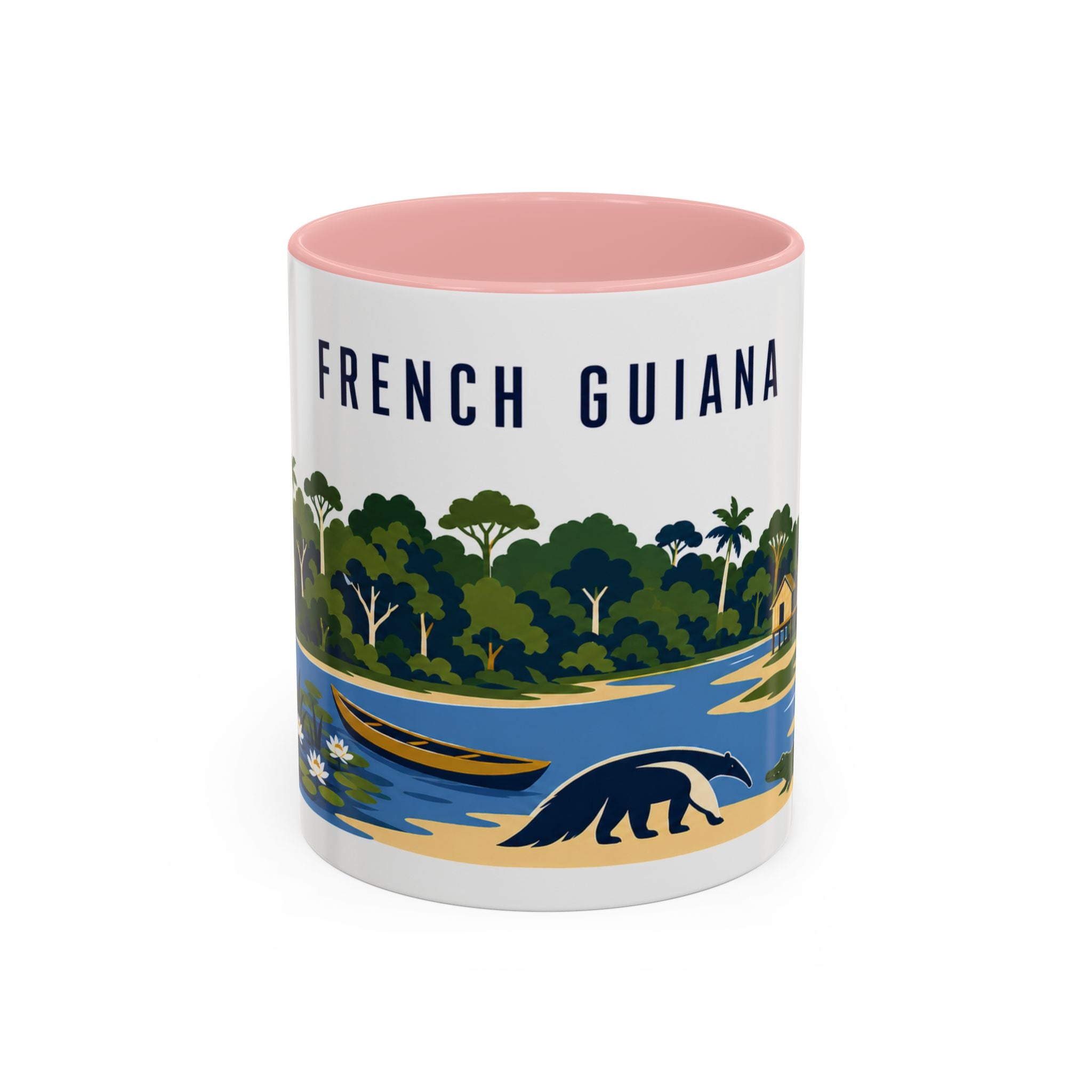 French Guiana Coffee Mug | Travel Souvenir Accent Mug | Country Gift Ceramic Cup 11oz 15oz