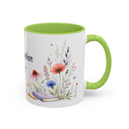 Personalized Kindergarten Teacher Mug | Custom Name Wildflower Rainbow Cup | Back to School Gift