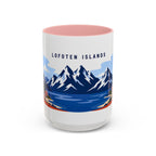 Lofoten Islands Coffee Mug | Travel Destination Souvenir Gift | Accent Color Ceramic 11oz 15oz