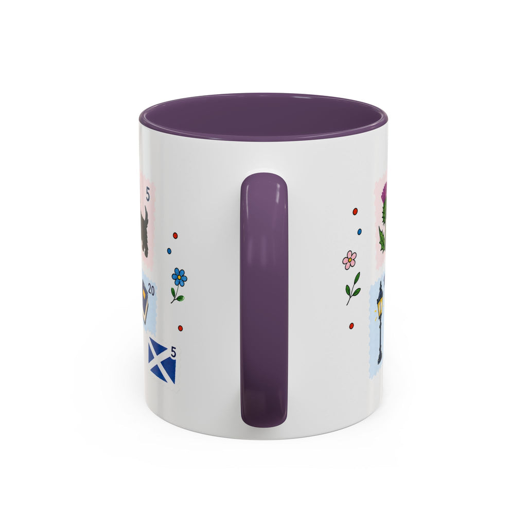 Edinburgh Coffee Mug | Postage Stamp Collage Mug | Travel Souvenir Accent Cup 11oz 15oz