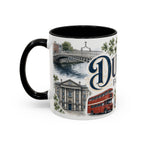 Dublin Coffee Mug | Ireland Travel Souvenir | Vintage Illustrated City Gift | 11 oz 15 oz Accent Mug