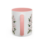 Connecticut State Map Mug | Botanical Accent Coffee Cup (11oz 15oz)