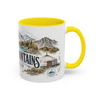 Altai Mountains Mug, Mongolia Travel Souvenir, Bucket List Gift, Accent Ceramic Coffee Mug 11oz 15oz