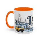 Lagos Coffee Mug | Nigeria Travel Souvenir | Vintage Illustrated City Gift | 11 oz 15 oz Accent Mug