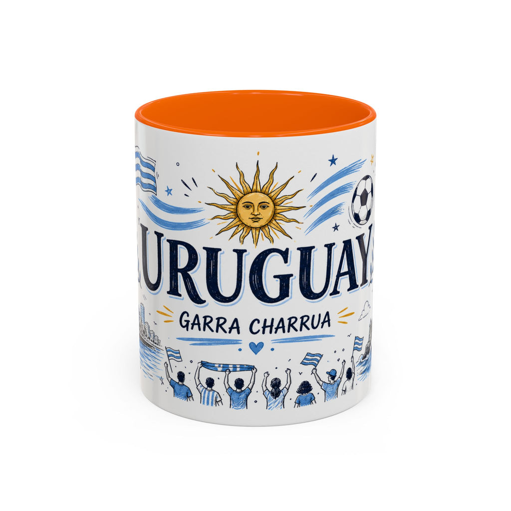 Uruguay Soccer Coffee Mug | World Cup Fan Gift | Accent Color Ceramic 11oz 15oz Match Day Cup