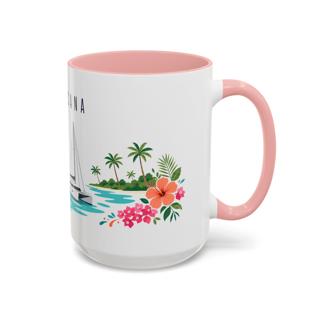 Punta Cana Coffee Mug | Dominican Republic Travel Souvenir | Porcelain Decal City Gift | 11oz 15oz Accent Mug