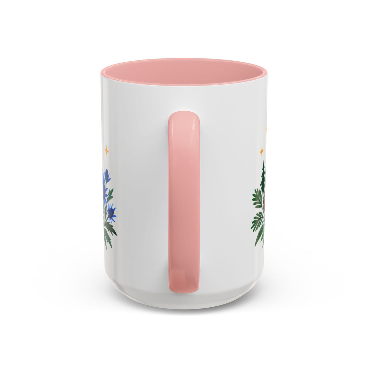Capricorn Zodiac Coffee Mug | Sea Goat and Floral Design | Astrology Birthday Gift | 11 oz 15 oz Ceramic Accent Mug