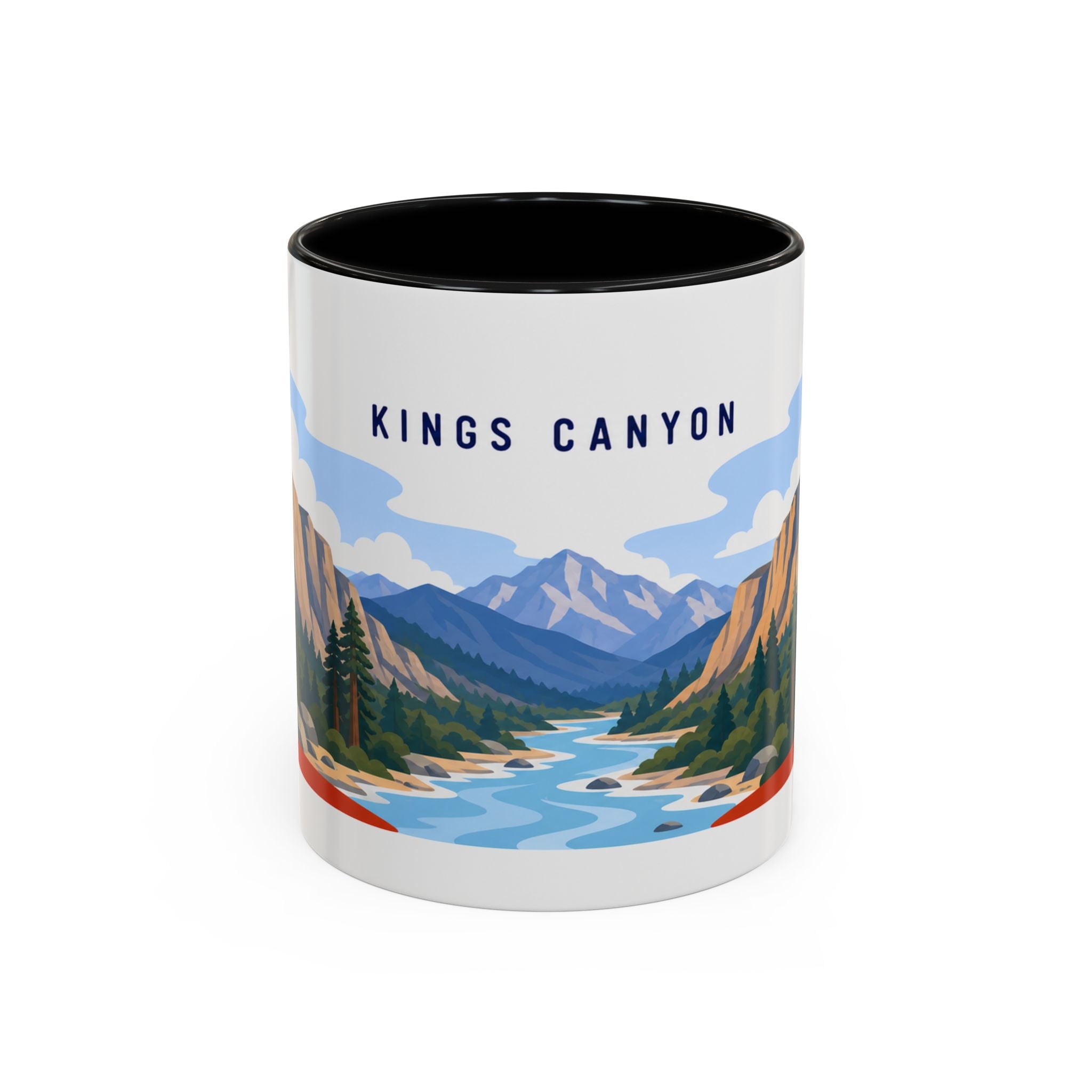Kings Canyon National Park Coffee Mug | Solid Color Block Park Souvenir | 11oz 15oz Accent Mug