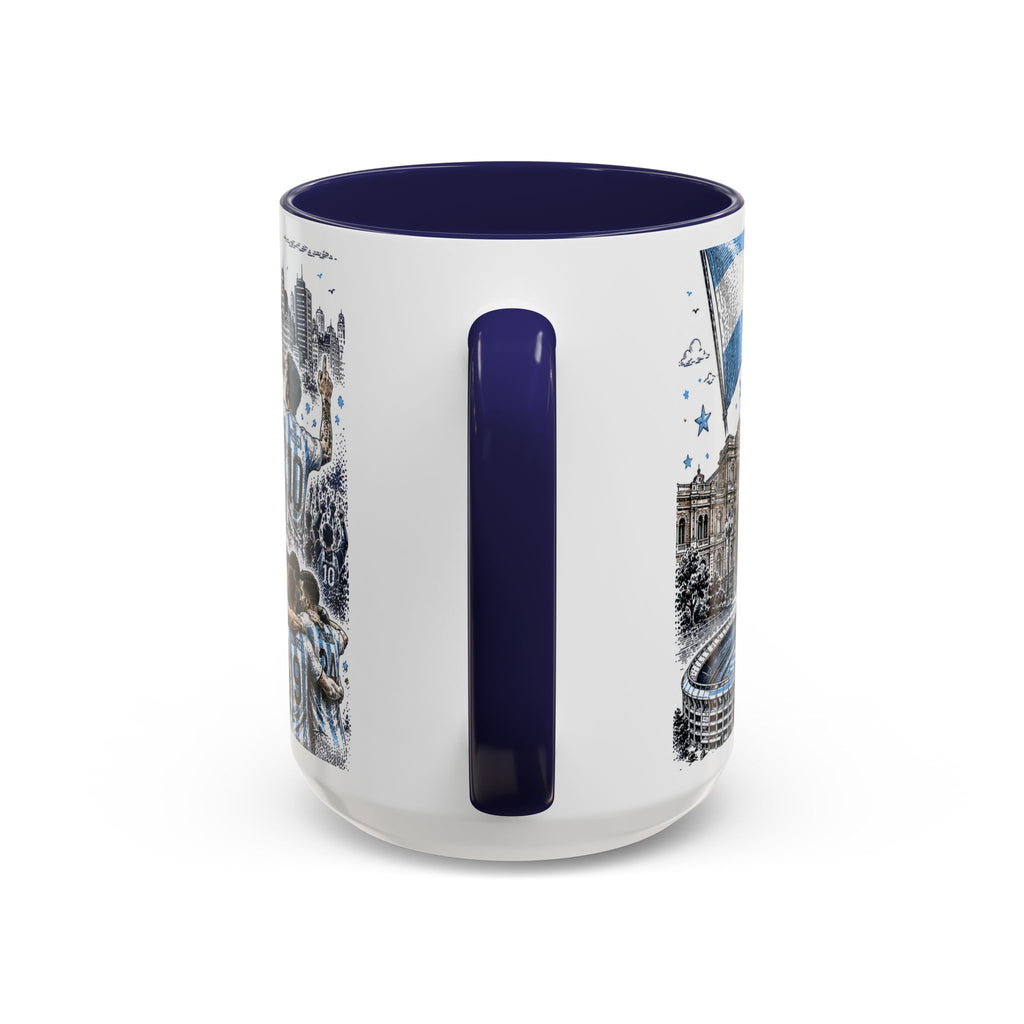 Argentina Soccer Coffee Mug | Soccer Fan Gift | Accent Color Ceramic 11oz 15oz Match Day Cup