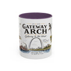 Gateway Arch National Park purple accent mug