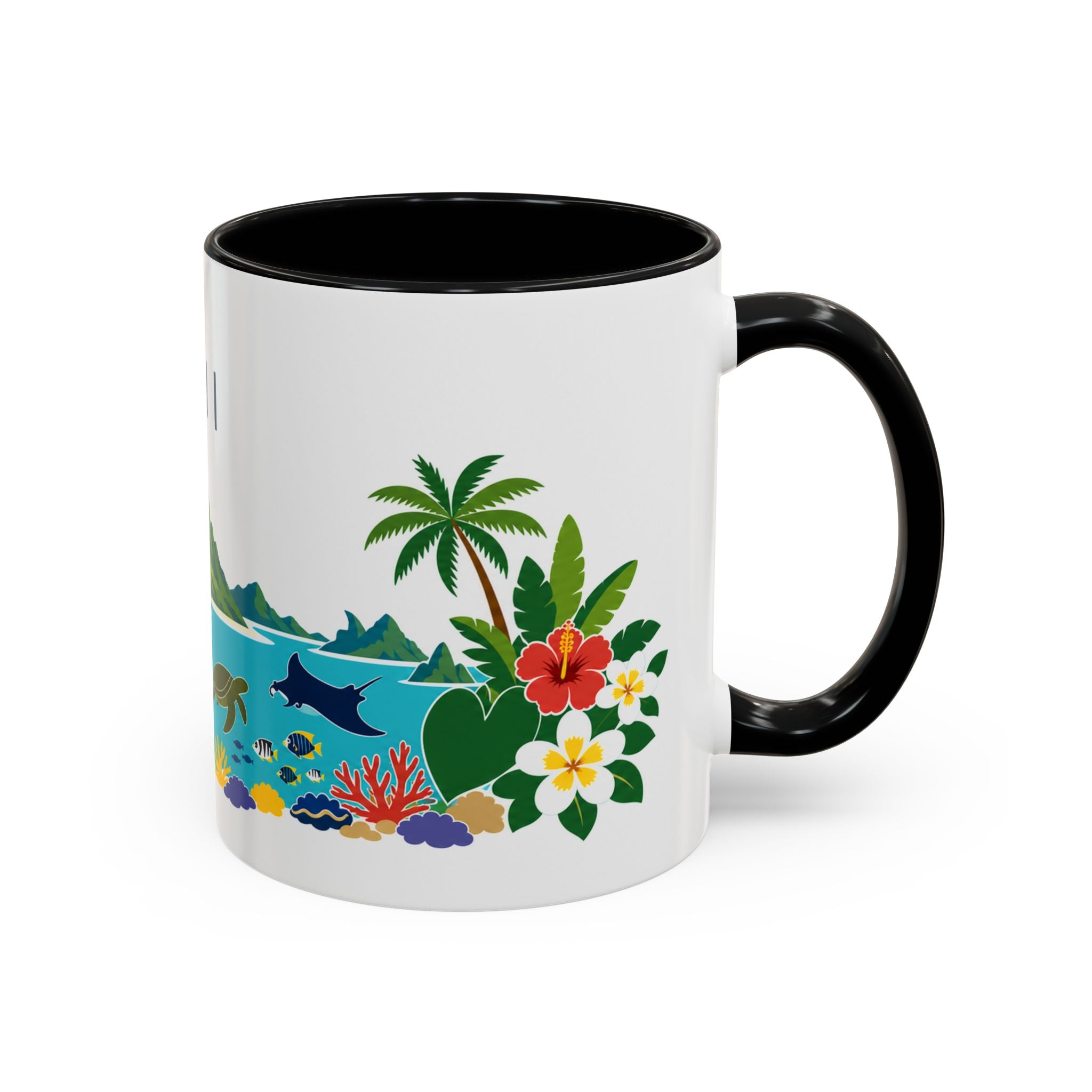Fiji Coffee Mug | Travel Destination Souvenir Gift | Accent Color Ceramic 11oz 15oz