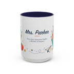 Personalized First Year Teacher Mug | Custom Name Pencil Coffee Cup