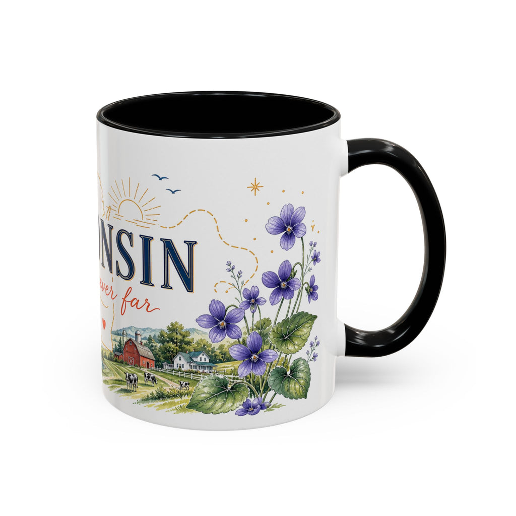Wisconsin Home State Mug | Moving Away Gift | Long Distance Friendship Coffee Cup | 11oz 15oz Accent Mug