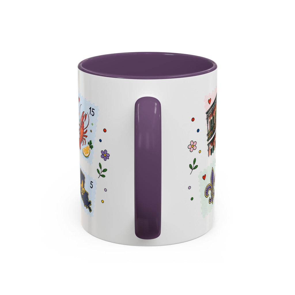 New Orleans Coffee Mug | Postage Stamp Collage Mug | Travel Souvenir Accent Cup 11oz 15oz
