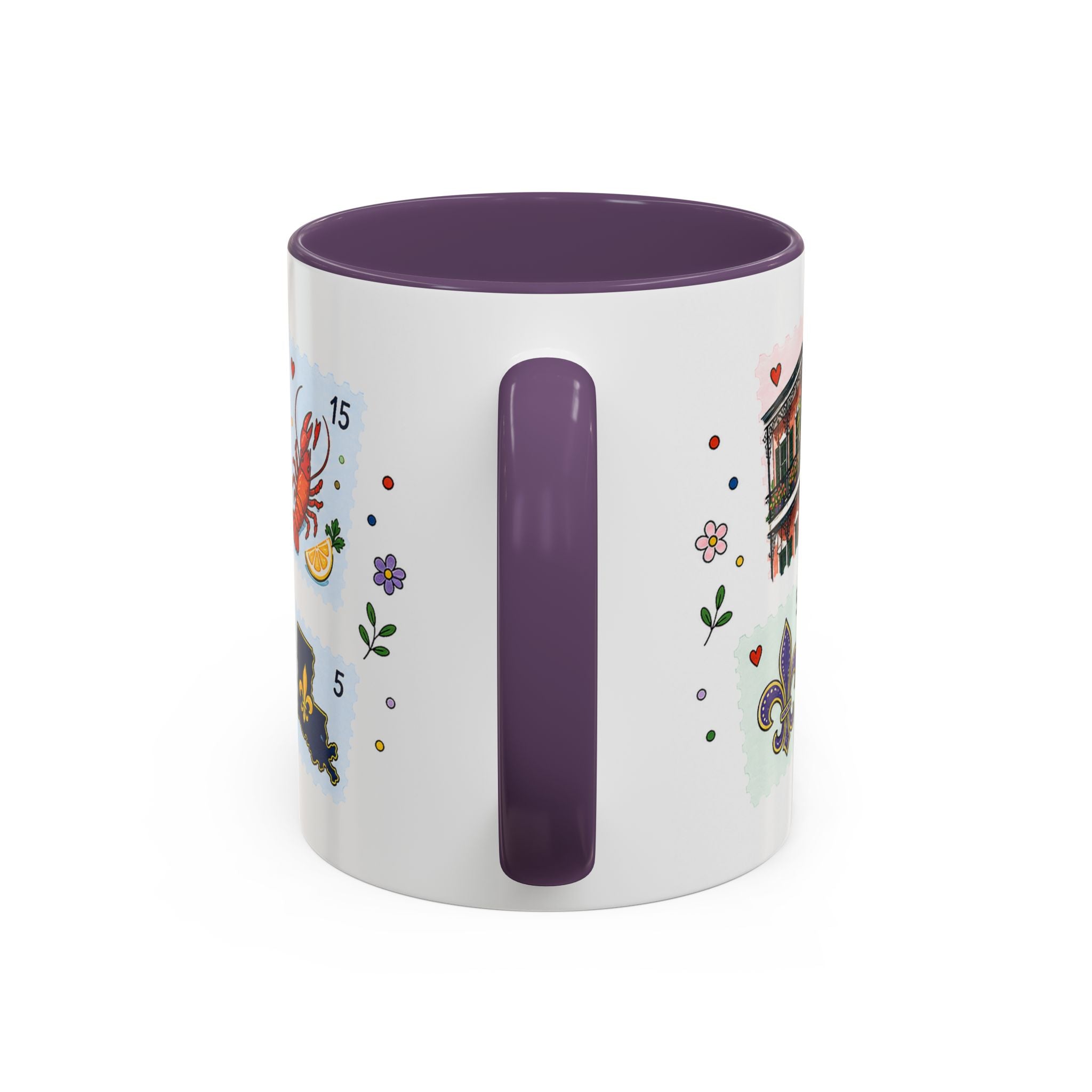 New Orleans Coffee Mug | Postage Stamp Collage Mug | Travel Souvenir Accent Cup 11oz 15oz