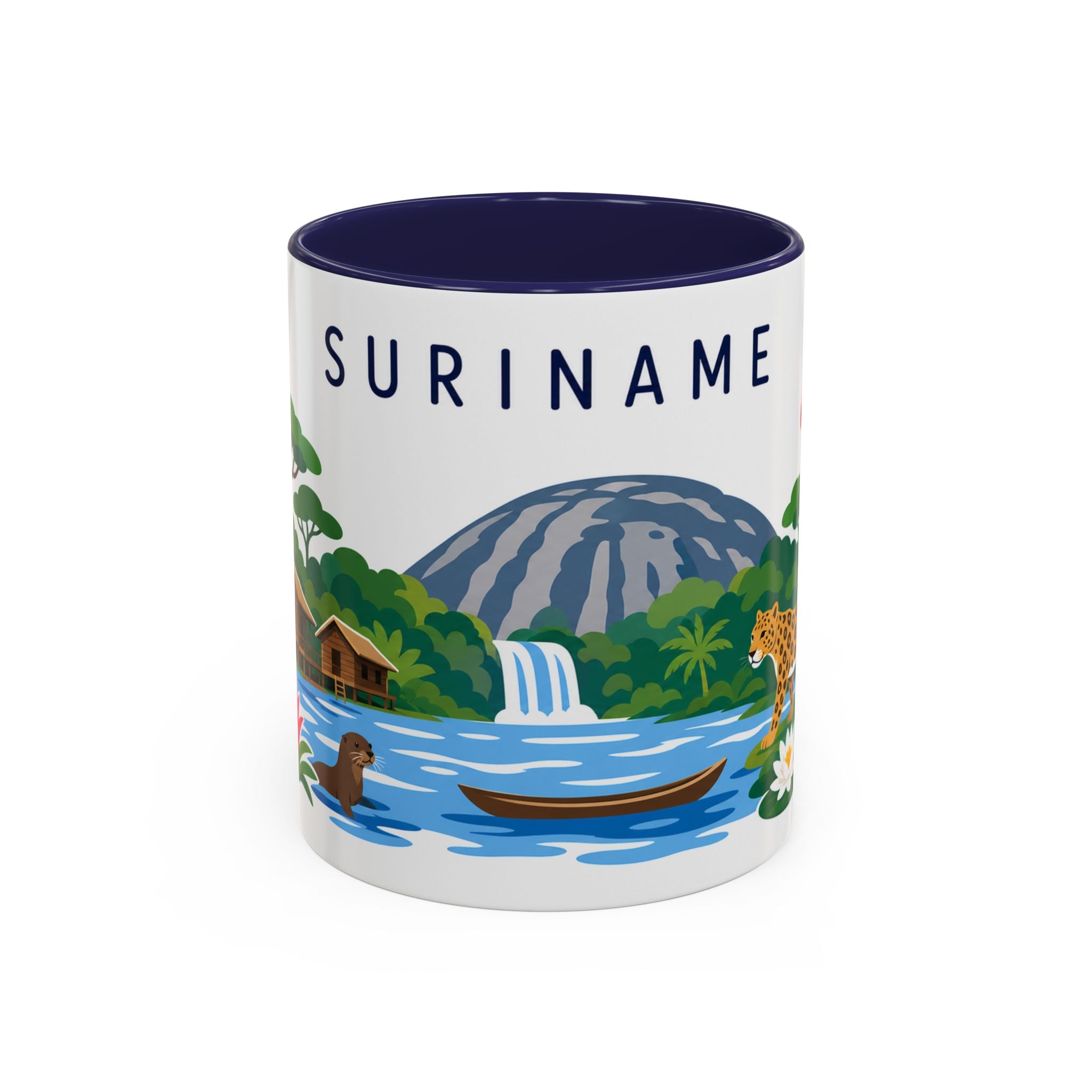 Suriname Coffee Mug | Travel Souvenir Accent Mug | Country Gift Ceramic Cup 11oz 15oz